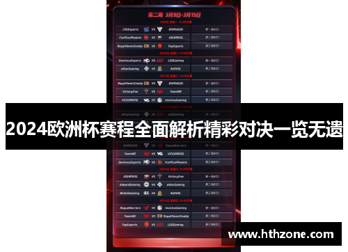 2024欧洲杯赛程全面解析精彩对决一览无遗