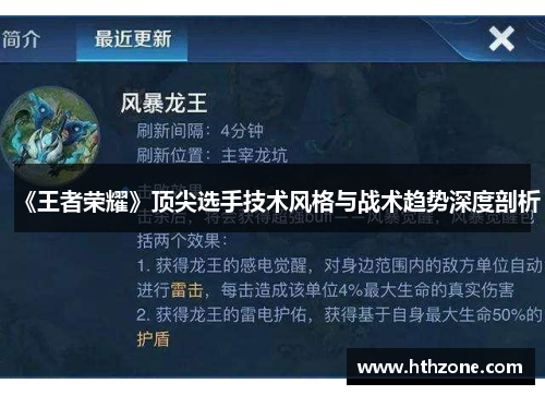 《王者荣耀》顶尖选手技术风格与战术趋势深度剖析