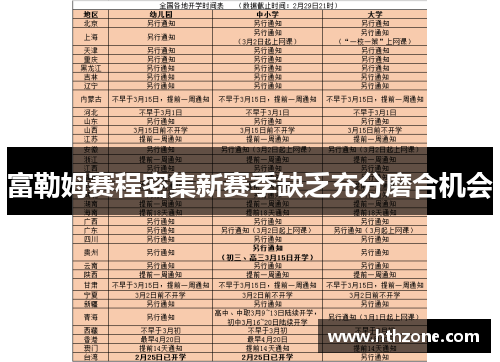富勒姆赛程密集新赛季缺乏充分磨合机会